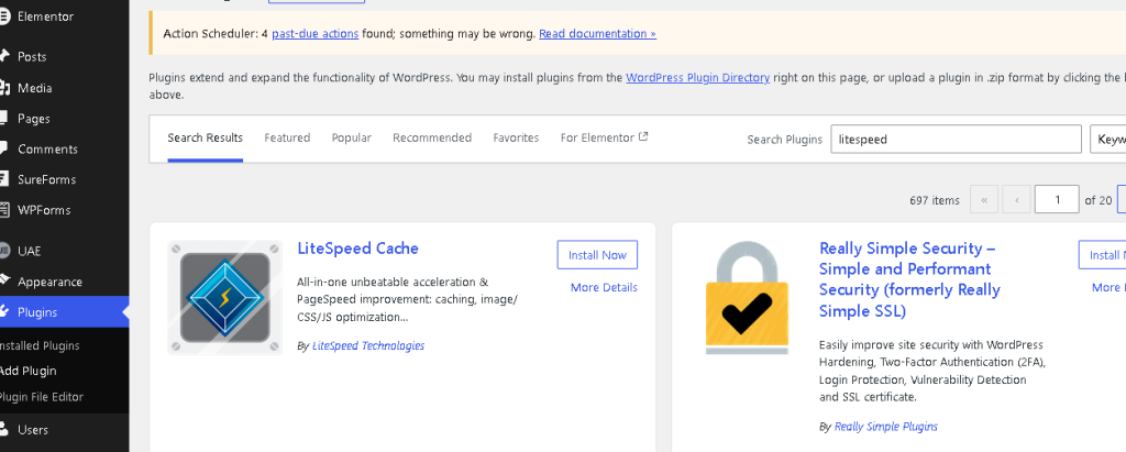 Cara menginstal plugin litespeed di wordpress
